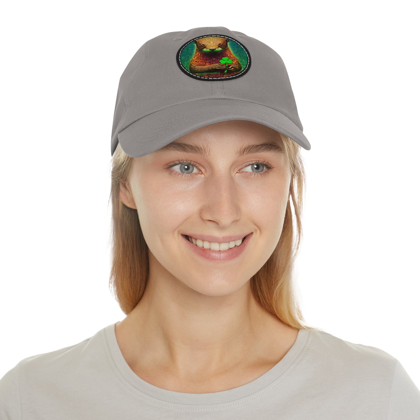 Lucky-Otter Hat with Leather Patch (Round)