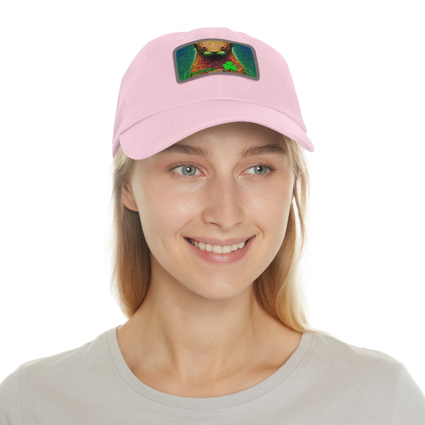 Lucky-Otter Hat with Leather Patch (Rectangle)