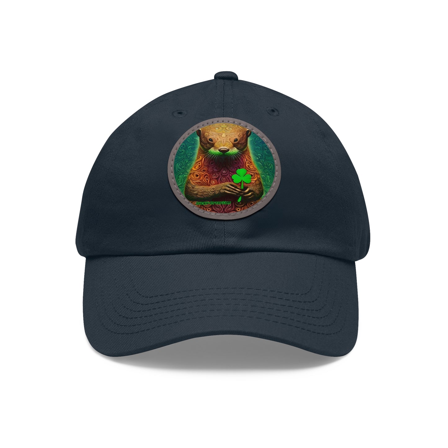 Lucky-Otter Hat with Leather Patch (Round)