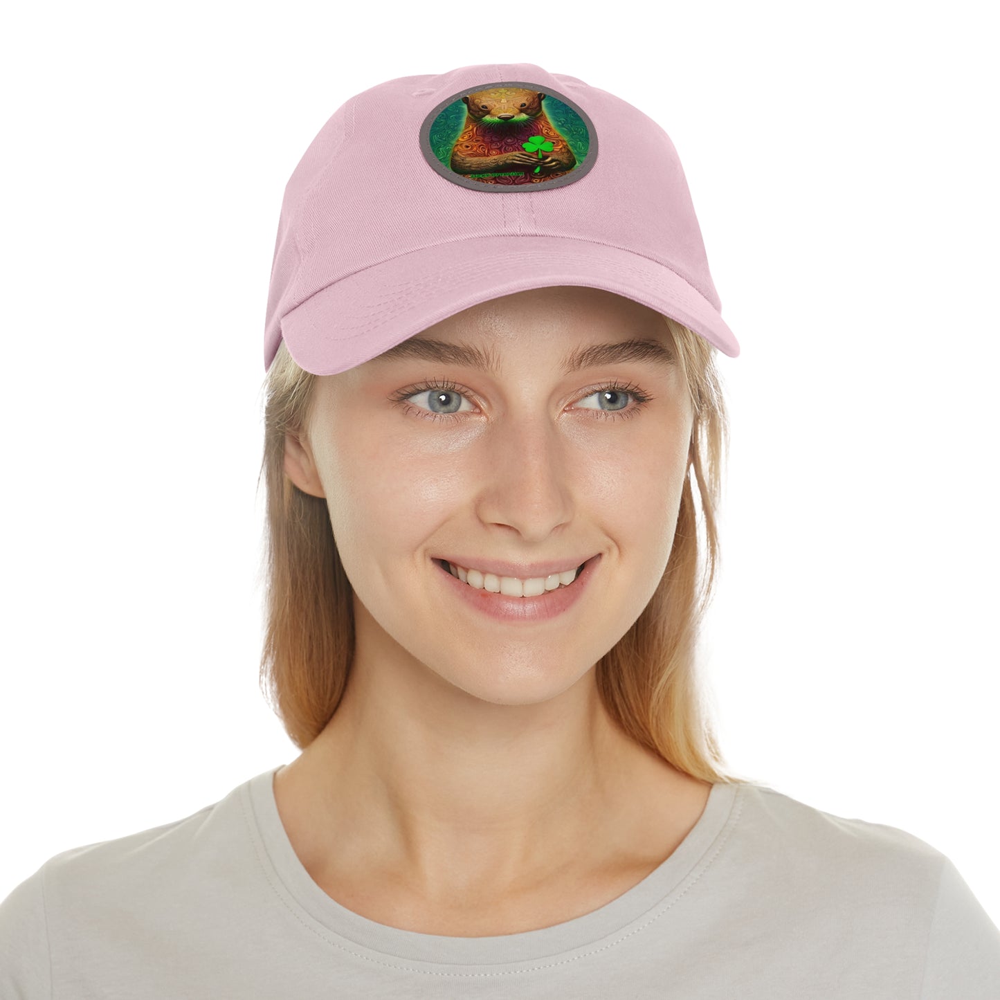 Lucky-Otter Hat with Leather Patch (Round)