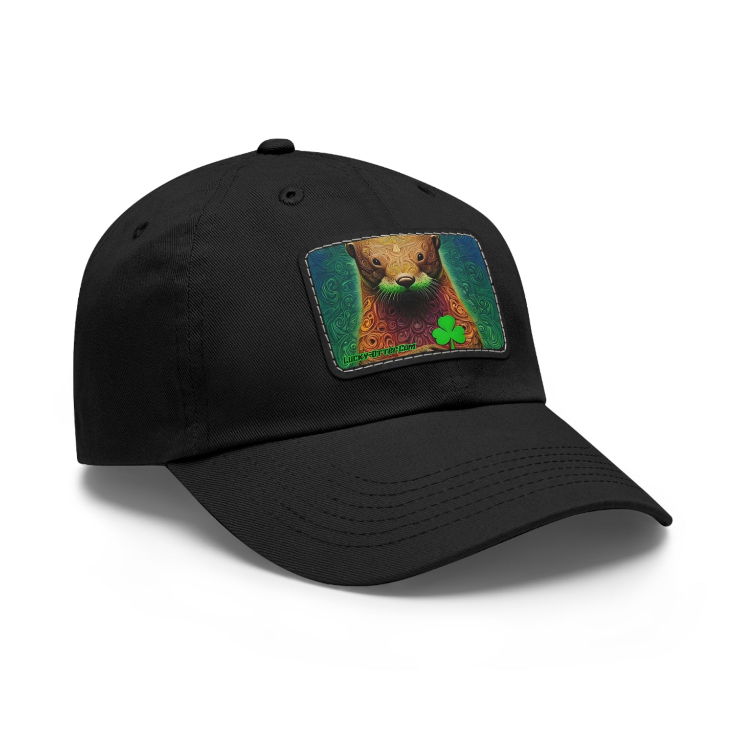 Lucky-Otter Hat with Leather Patch (Rectangle)
