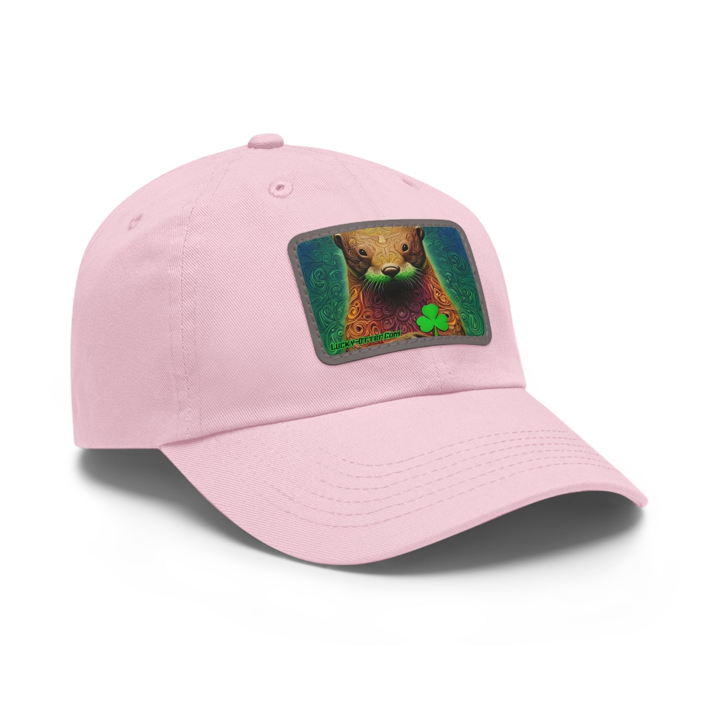 Lucky-Otter Hat with Leather Patch (Rectangle)