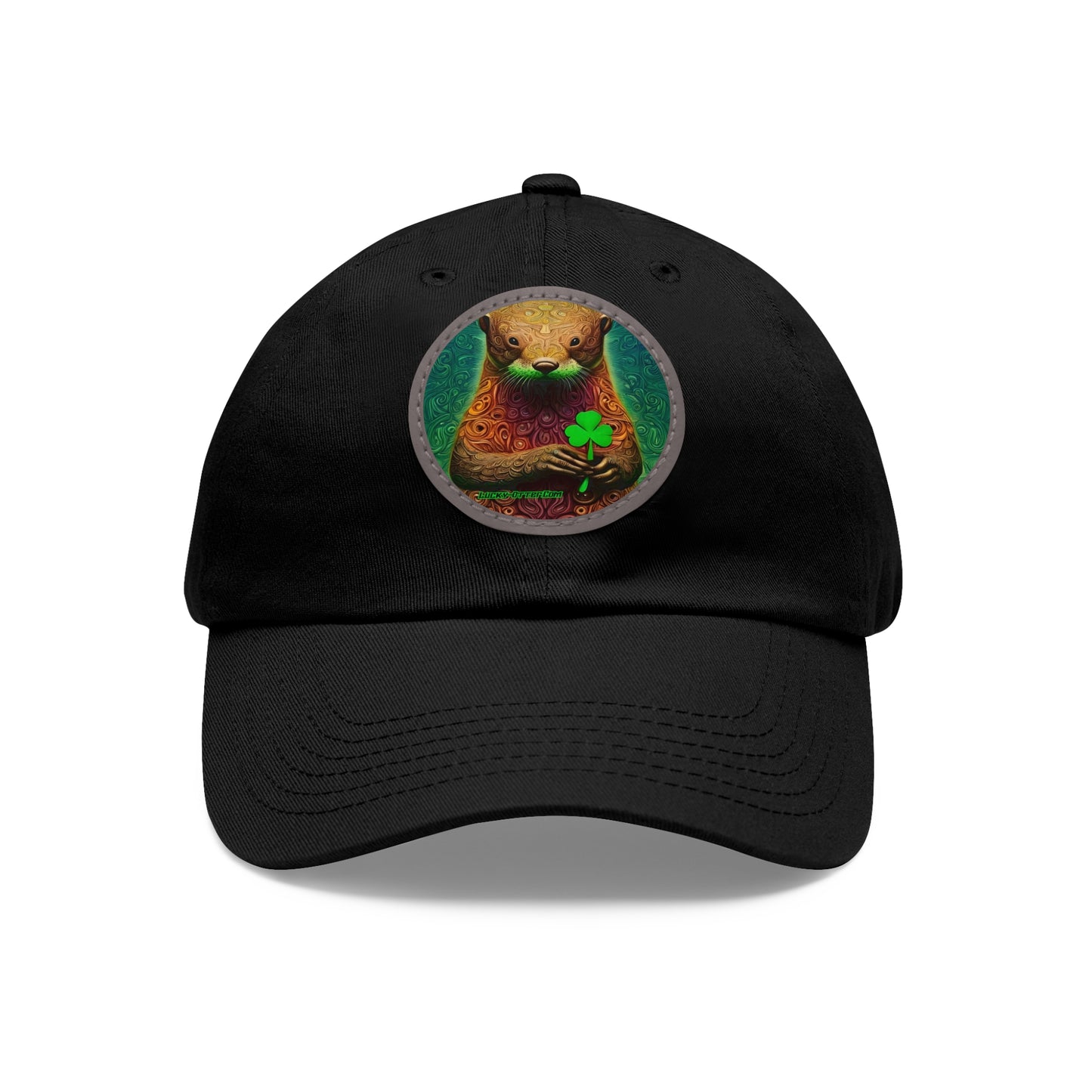 Lucky-Otter Hat with Leather Patch (Round)