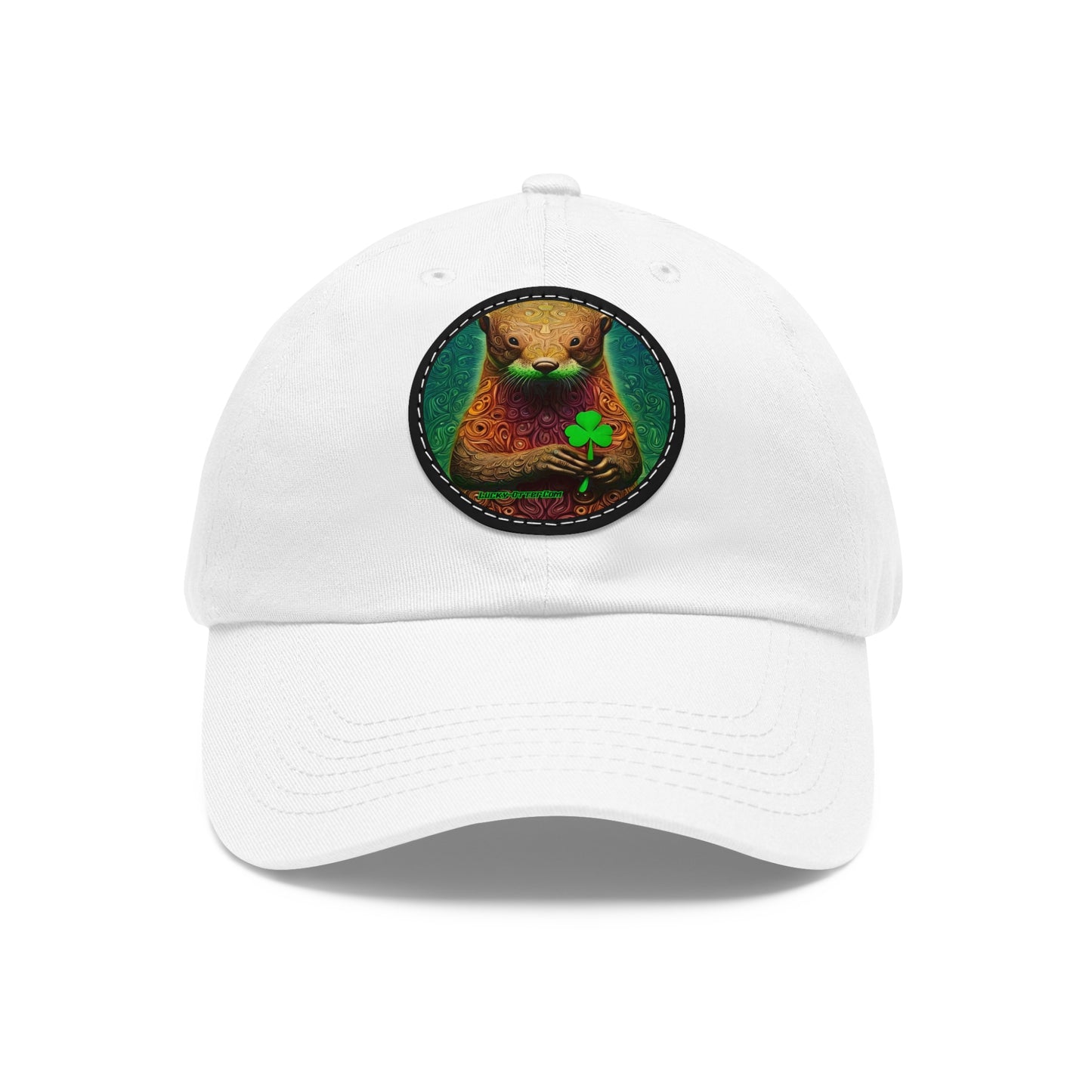 Lucky-Otter Hat with Leather Patch (Round)