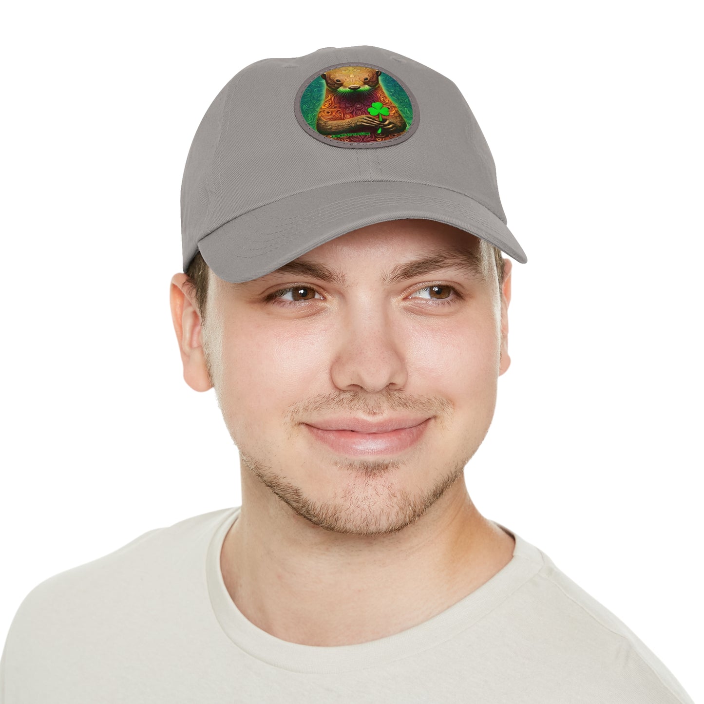 Lucky-Otter Hat with Leather Patch (Round)