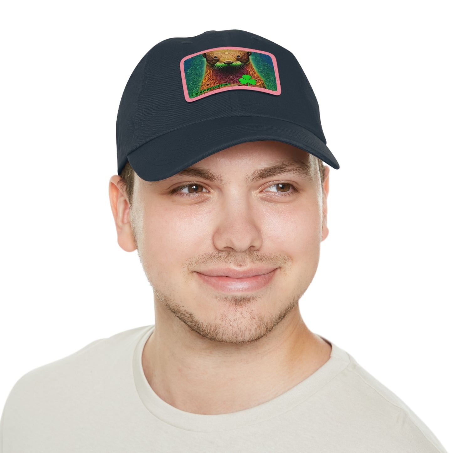 Lucky-Otter Hat with Leather Patch (Rectangle)