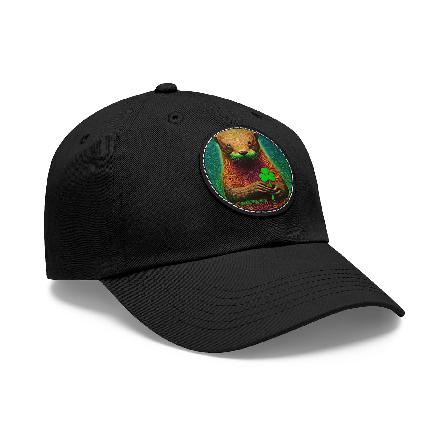 Lucky-Otter Hat with Leather Patch (Round)