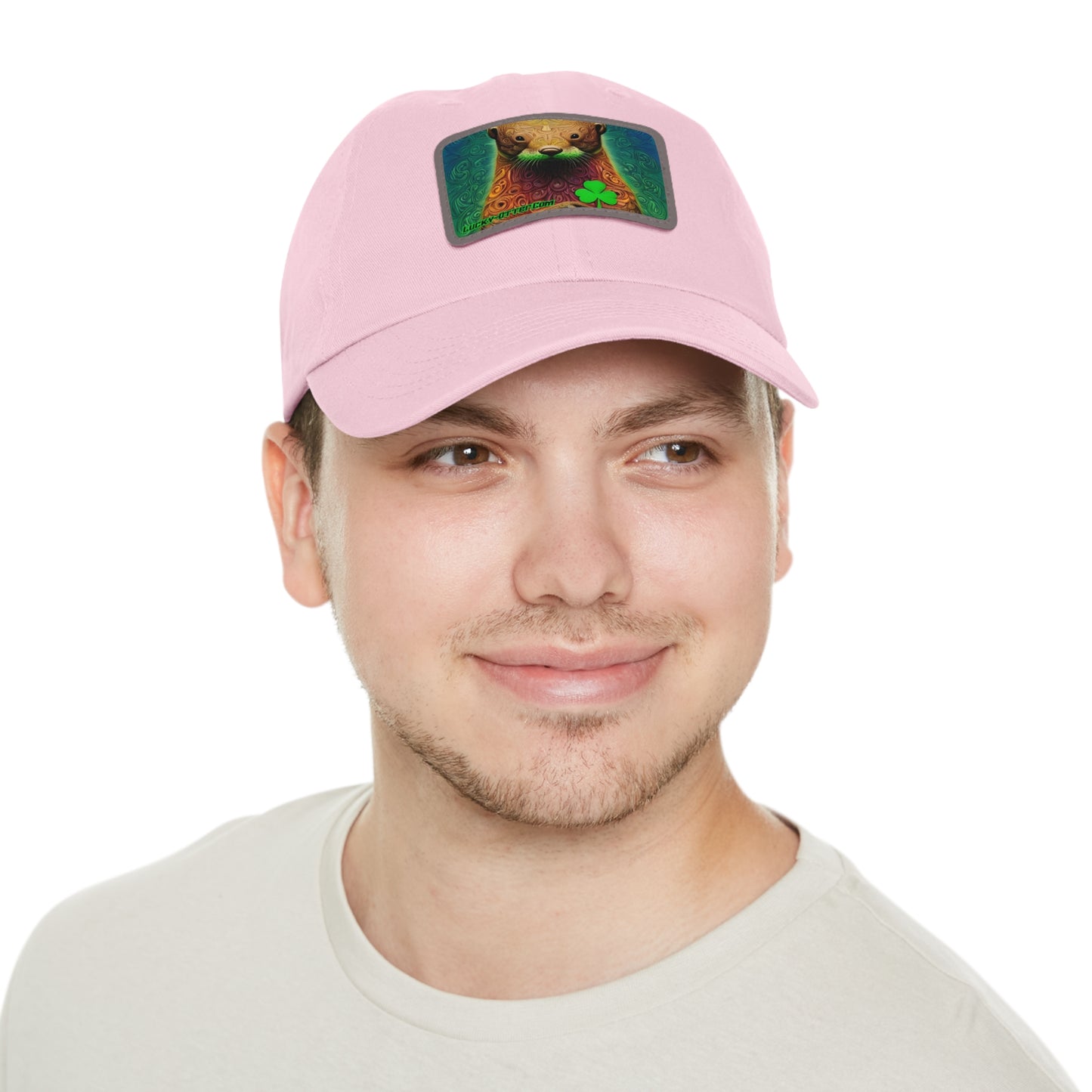 Lucky-Otter Hat with Leather Patch (Rectangle)