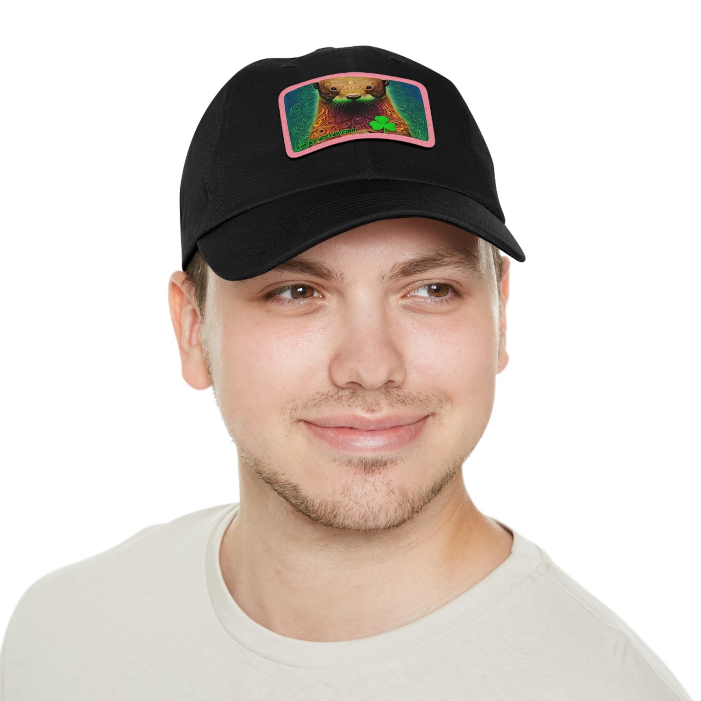 Lucky-Otter Hat with Leather Patch (Rectangle)