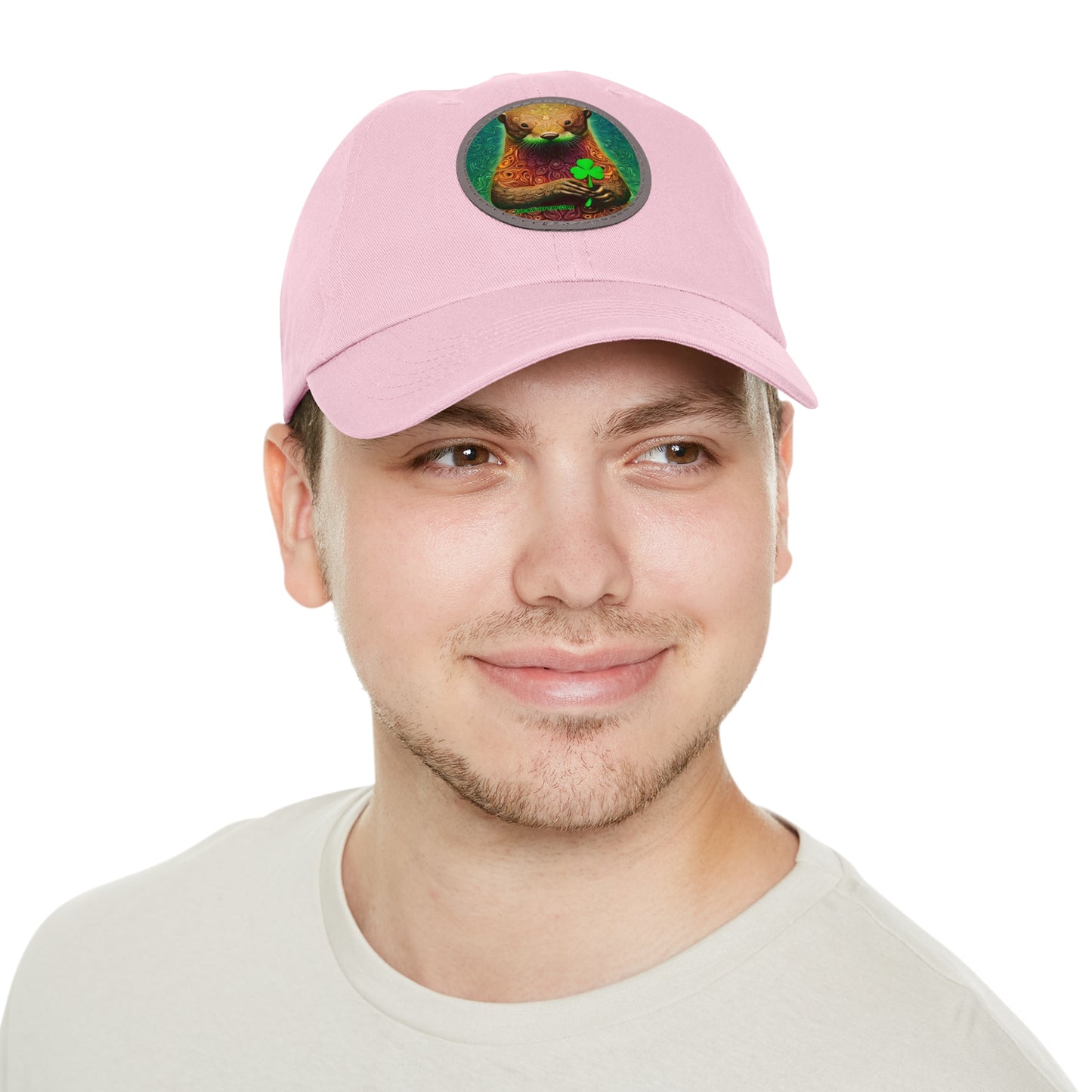 Lucky-Otter Hat with Leather Patch (Round)