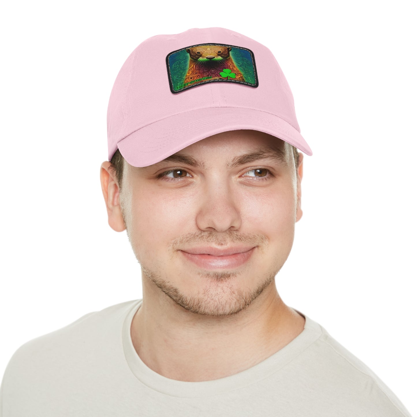 Lucky-Otter Hat with Leather Patch (Rectangle)