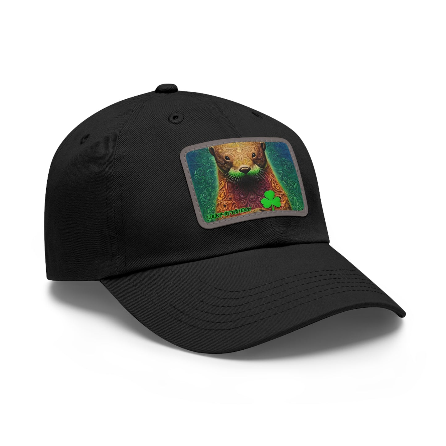 Lucky-Otter Hat with Leather Patch (Rectangle)