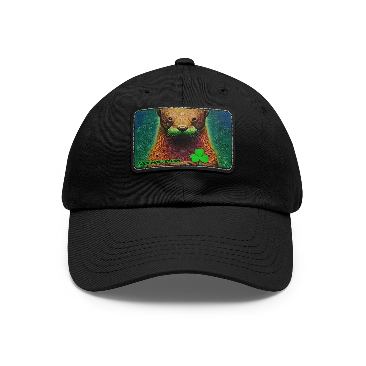 Lucky-Otter Hat with Leather Patch (Rectangle)