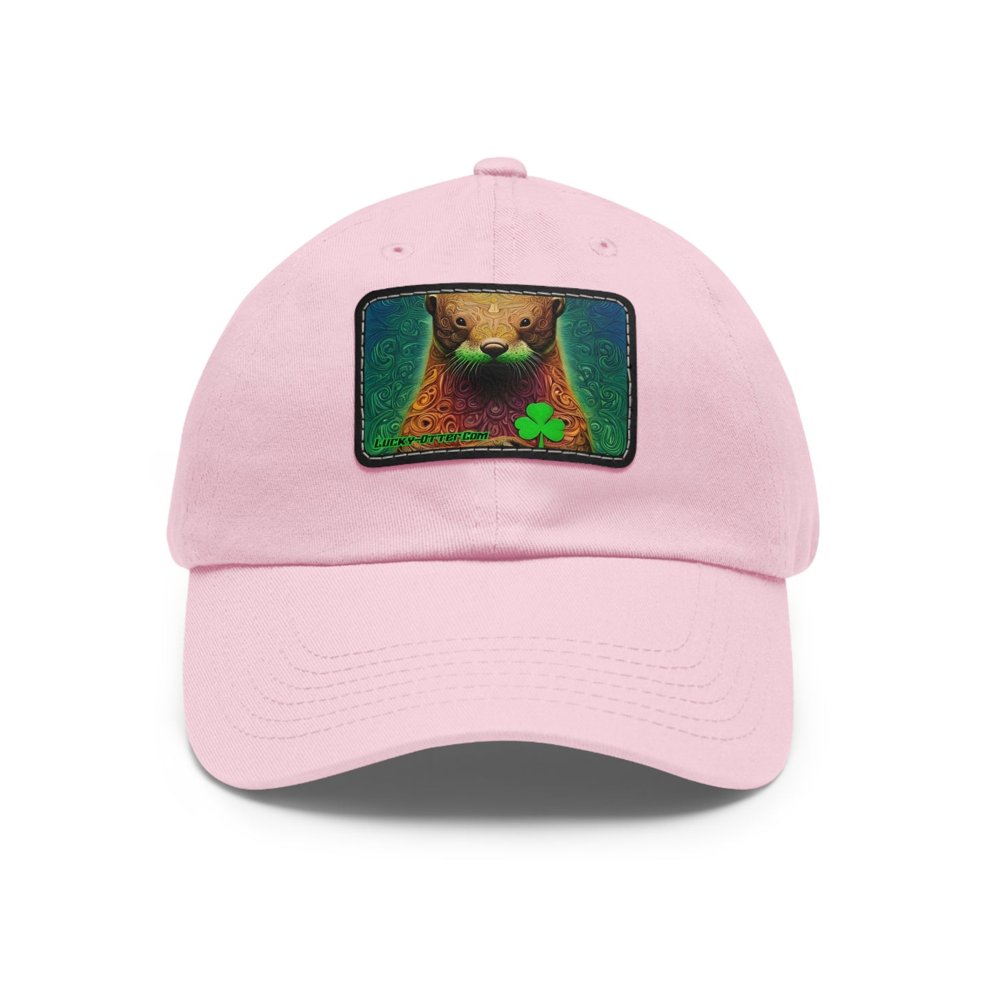 Lucky-Otter Hat with Leather Patch (Rectangle)