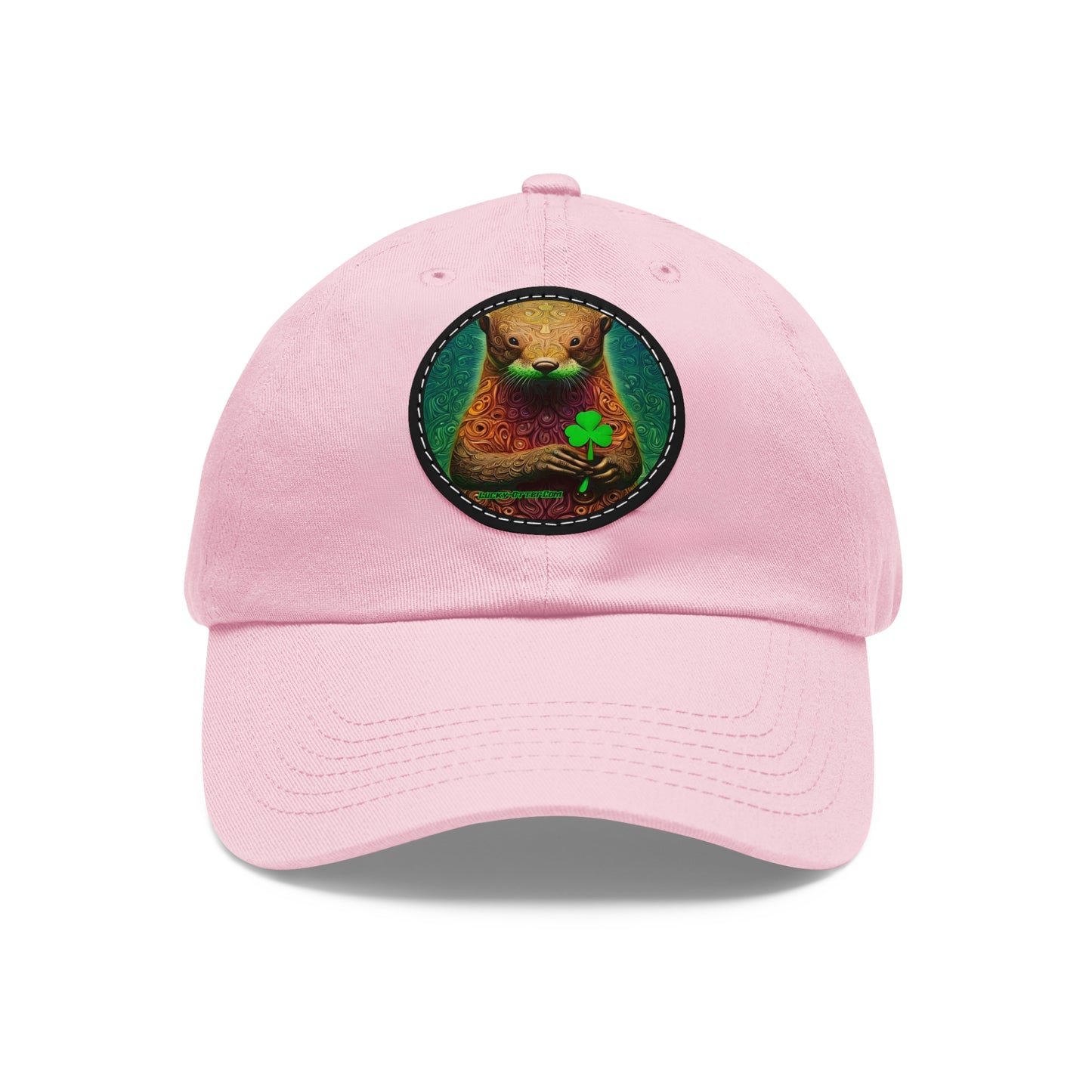 Lucky-Otter Hat with Leather Patch (Round)