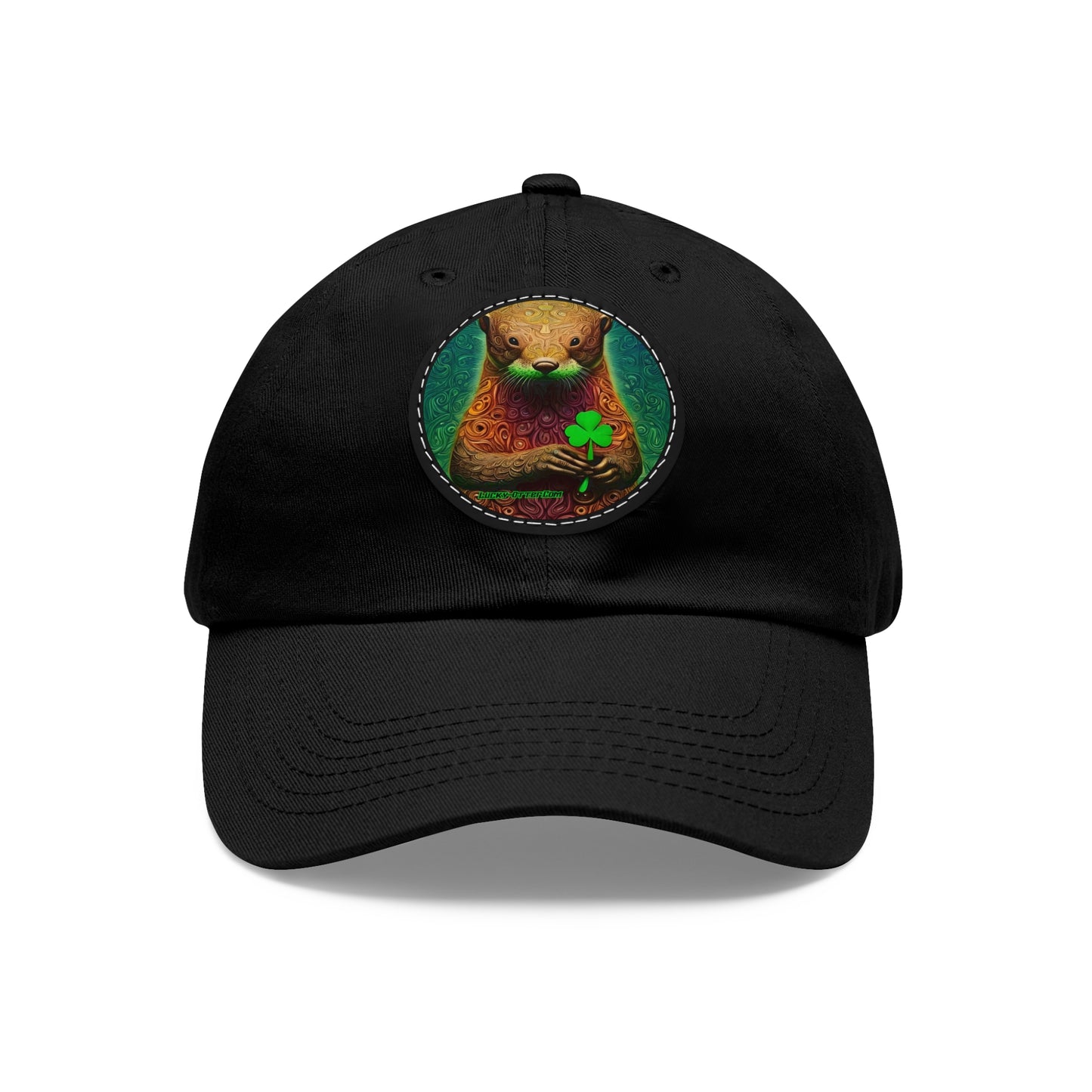Lucky-Otter Hat with Leather Patch (Round)