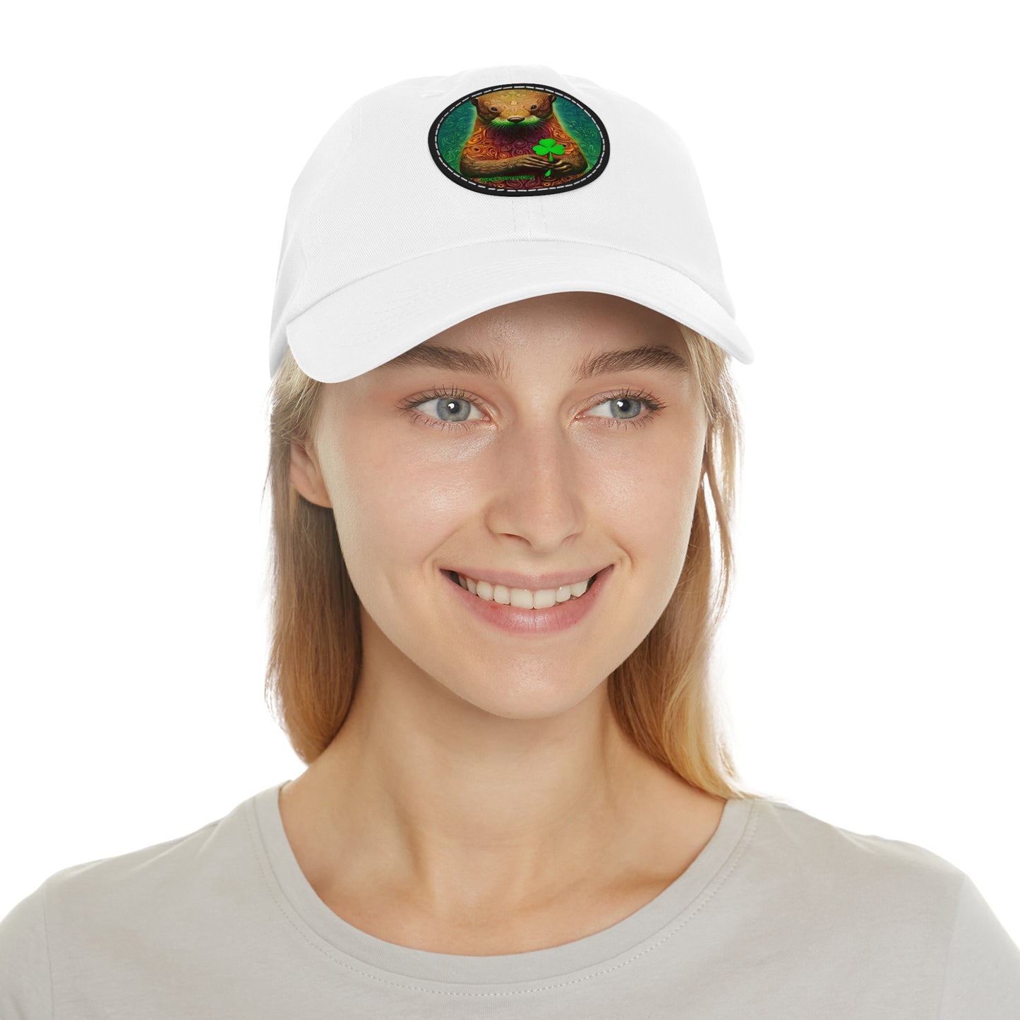 Lucky-Otter Hat with Leather Patch (Round)