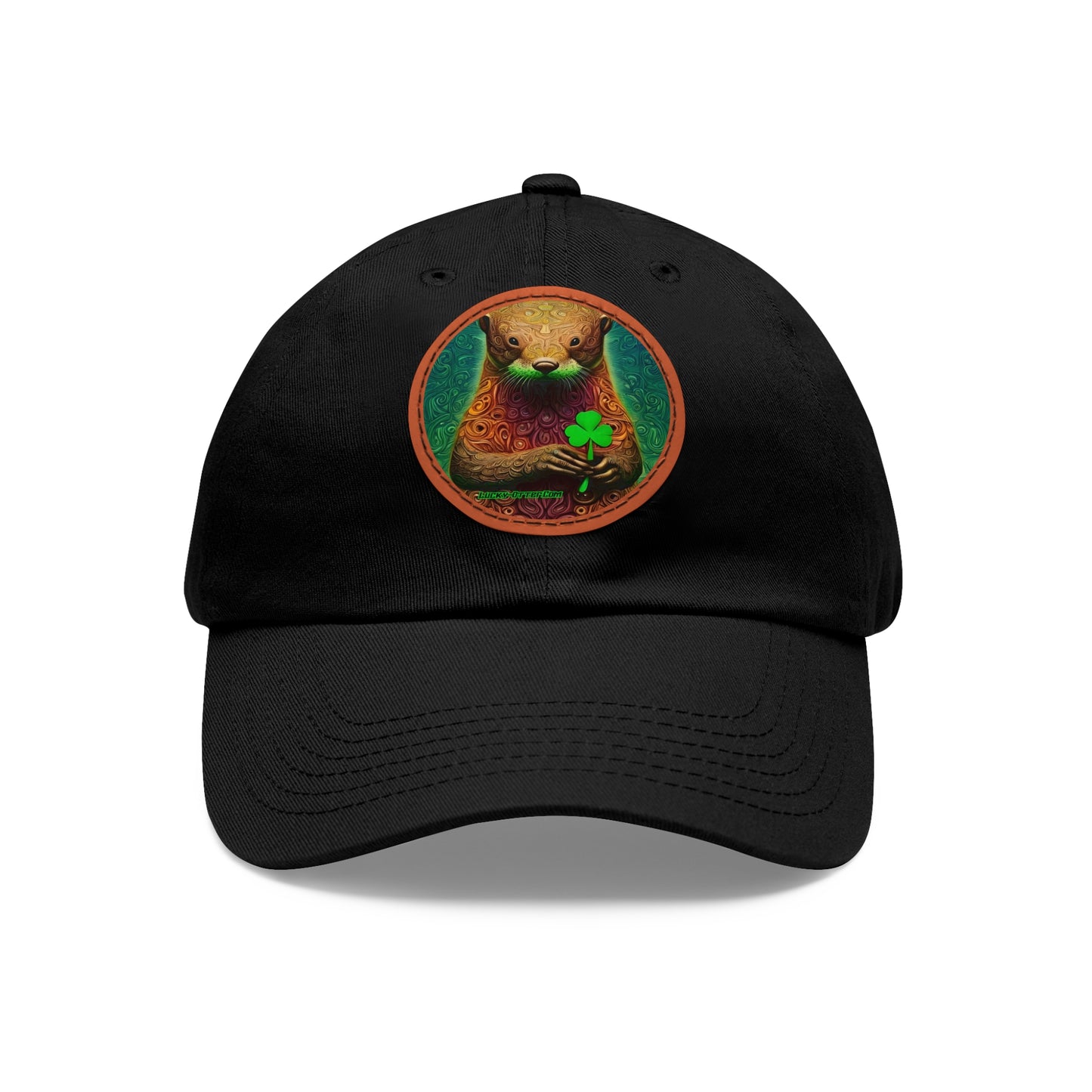 Lucky-Otter Hat with Leather Patch (Round)