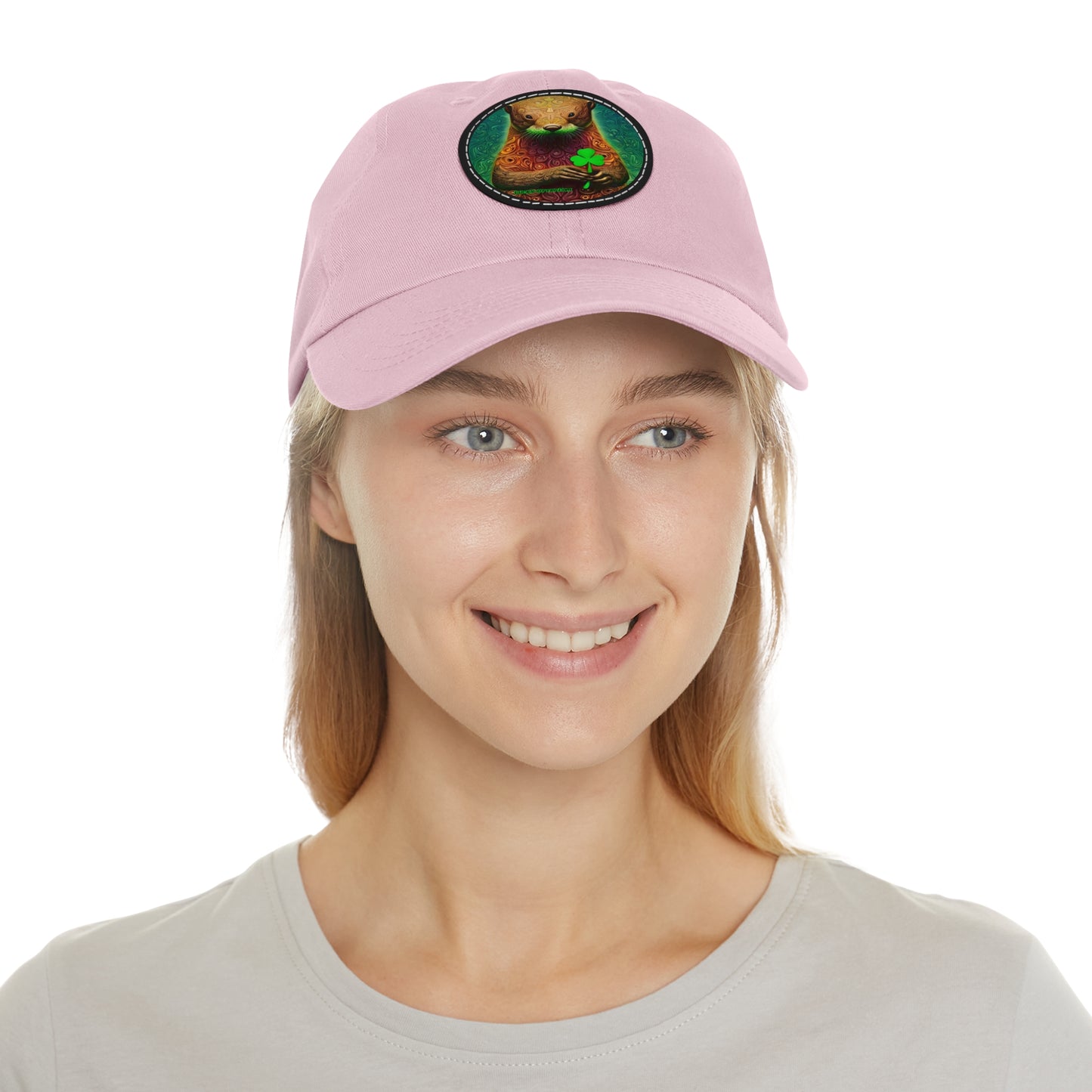Lucky-Otter Hat with Leather Patch (Round)