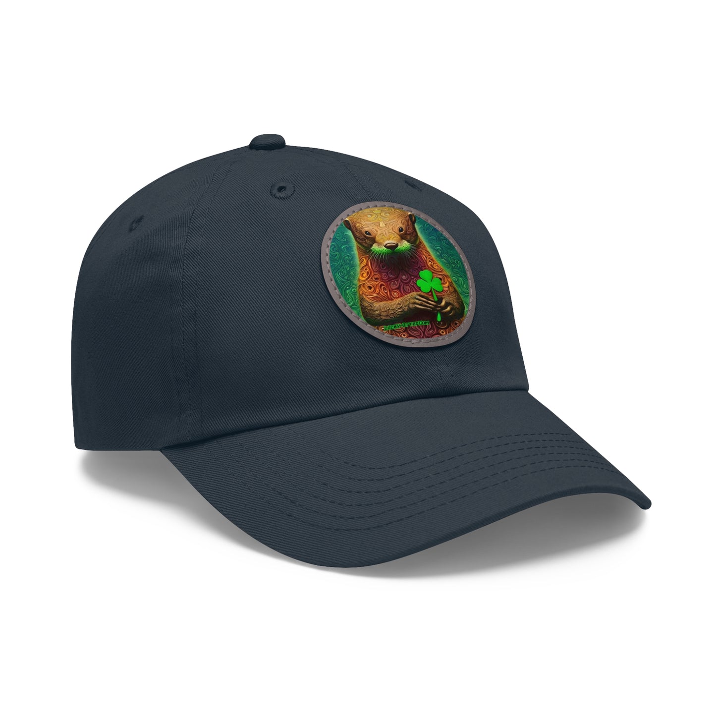 Lucky-Otter Hat with Leather Patch (Round)