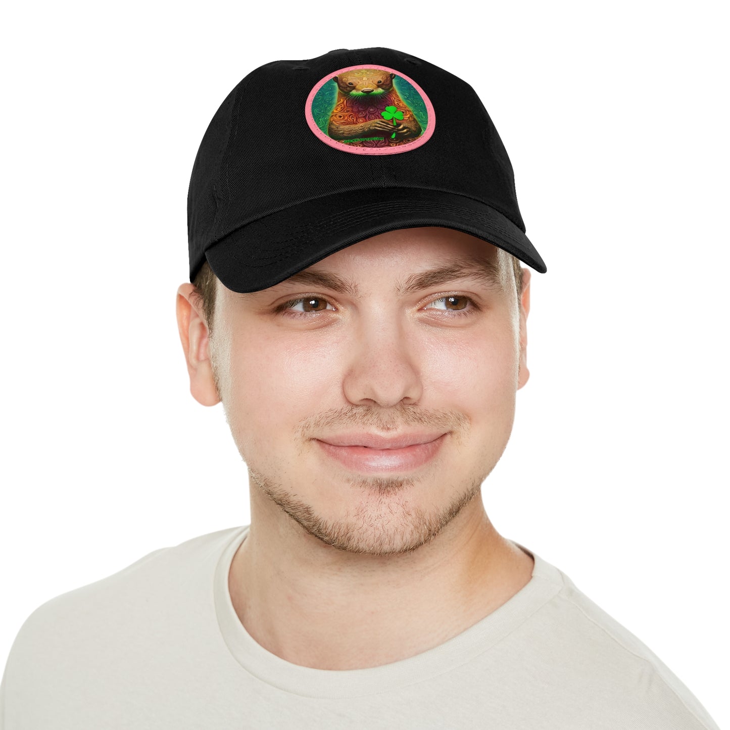 Lucky-Otter Hat with Leather Patch (Round)