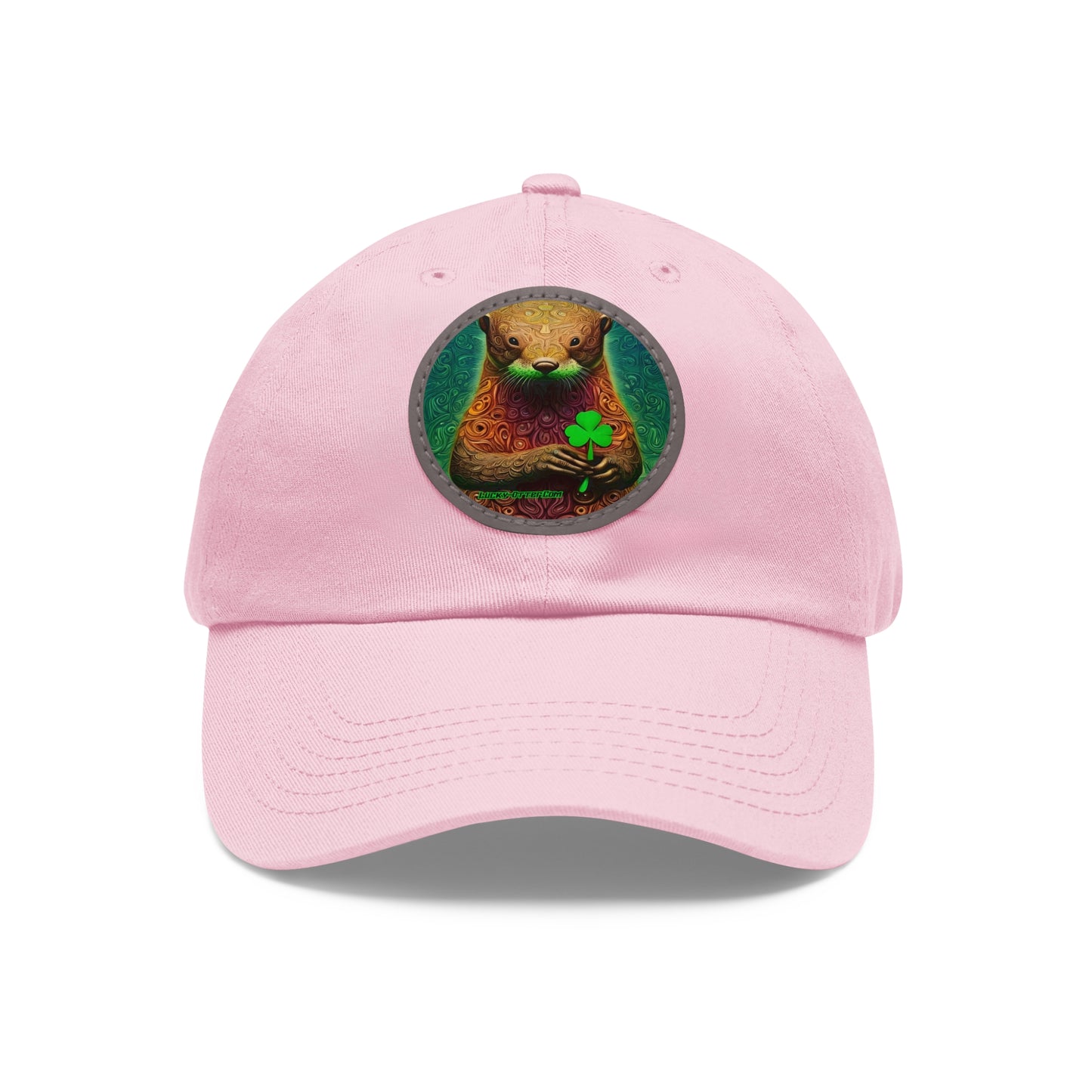 Lucky-Otter Hat with Leather Patch (Round)