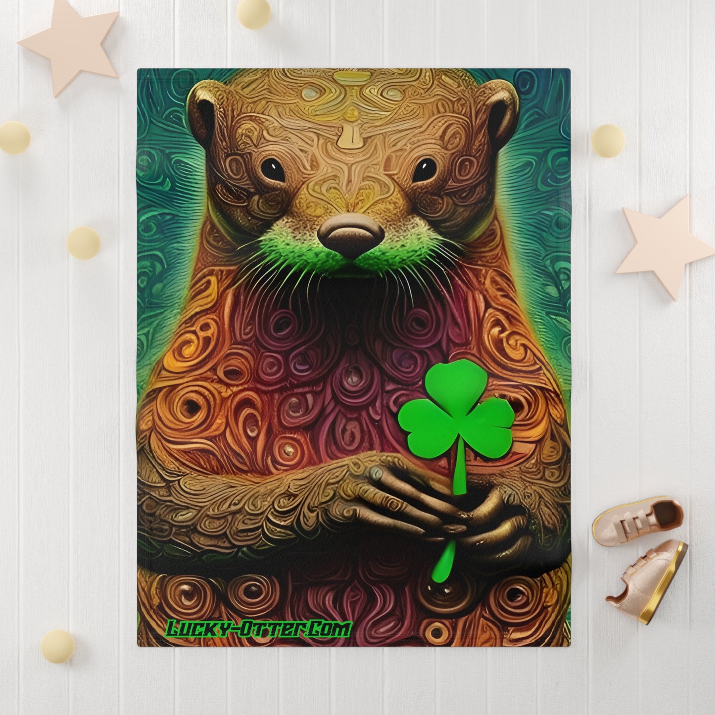 Lucky-Otter Soft Fleece Baby Blanket