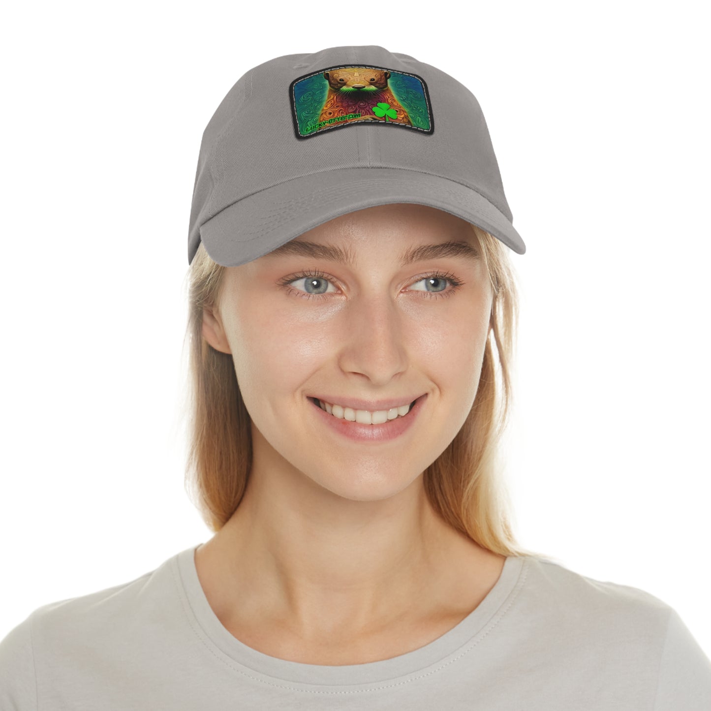 Lucky-Otter Hat with Leather Patch (Rectangle)