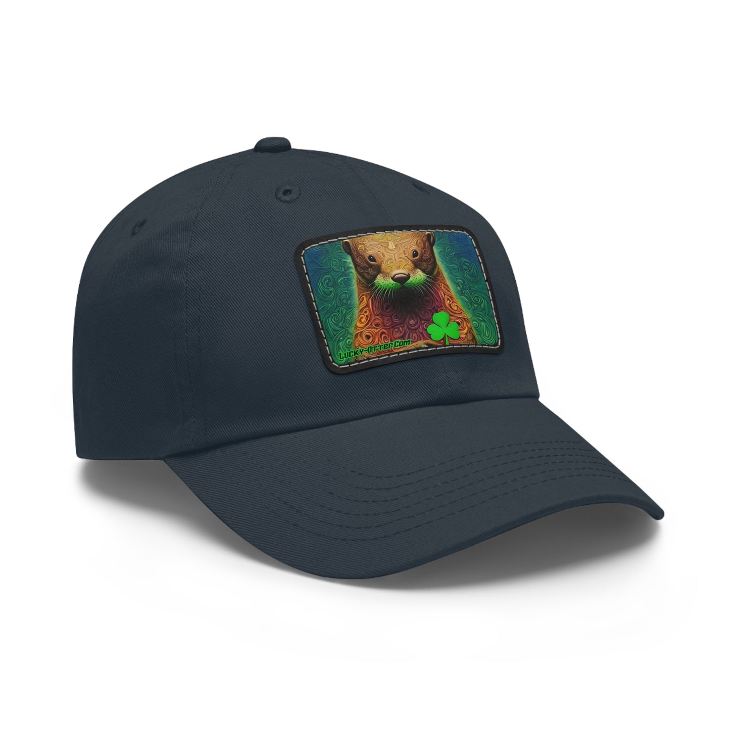 Lucky-Otter Hat with Leather Patch (Rectangle)
