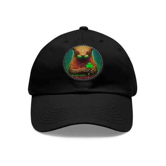 Lucky-Otter Hat with Leather Patch (Round)